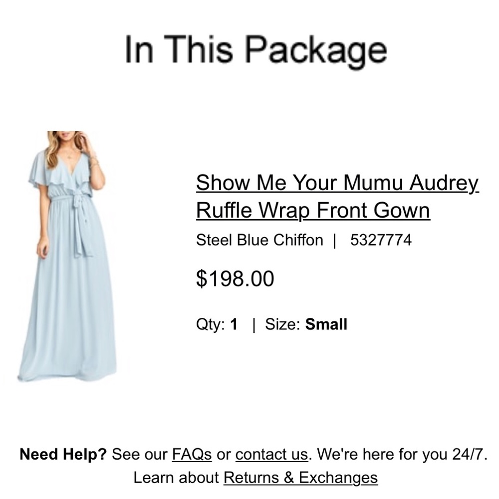 Show Me Your Mumu Audrey Ruffle Wrap Gown